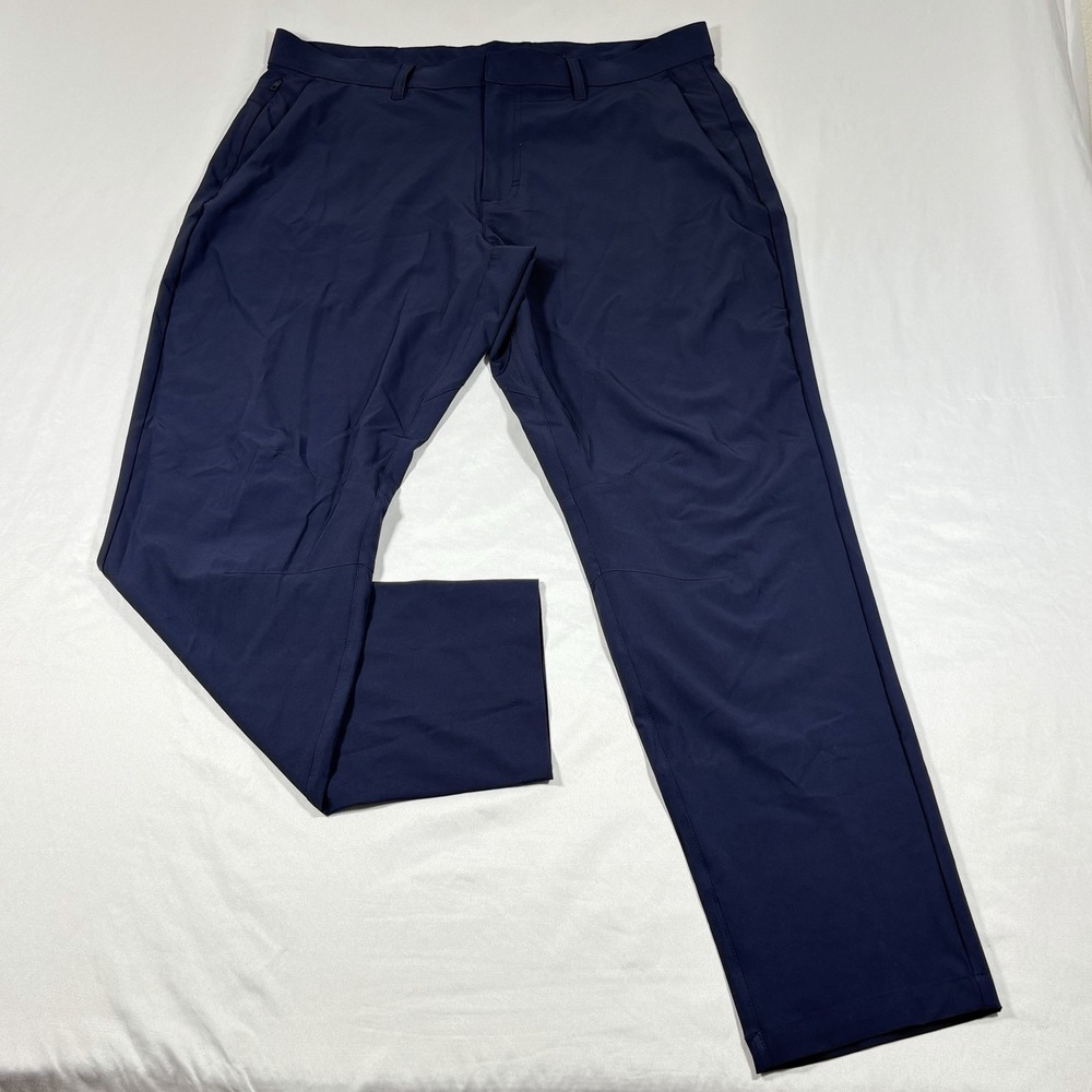 Fabletics Men's The Only Pant Classic Fit Blue Pants FITS 38x31 Performance Golf